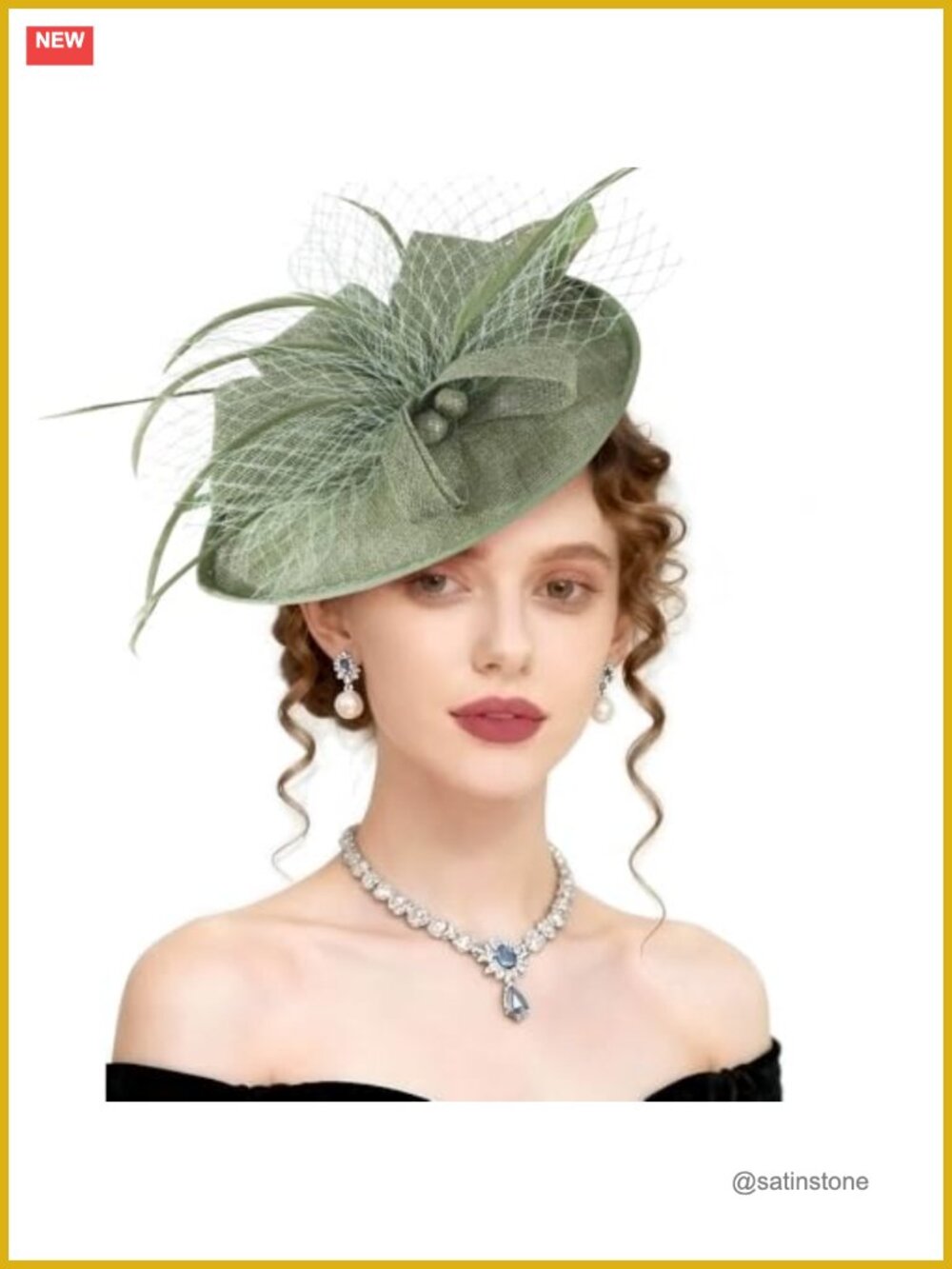 Women Fascinator Hat Derby Headband Clip Feathers Flower Mesh Tea Party